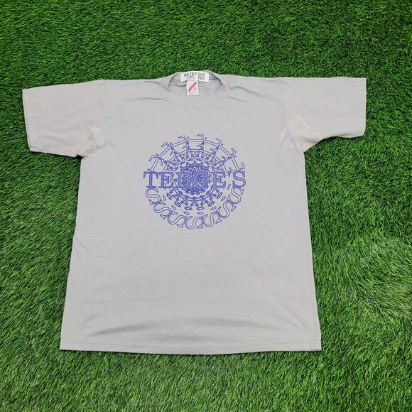 Vintage 80s Tedges Shirt Large 21x25 Mandala-Style Crop USA - Picture 1 of 14